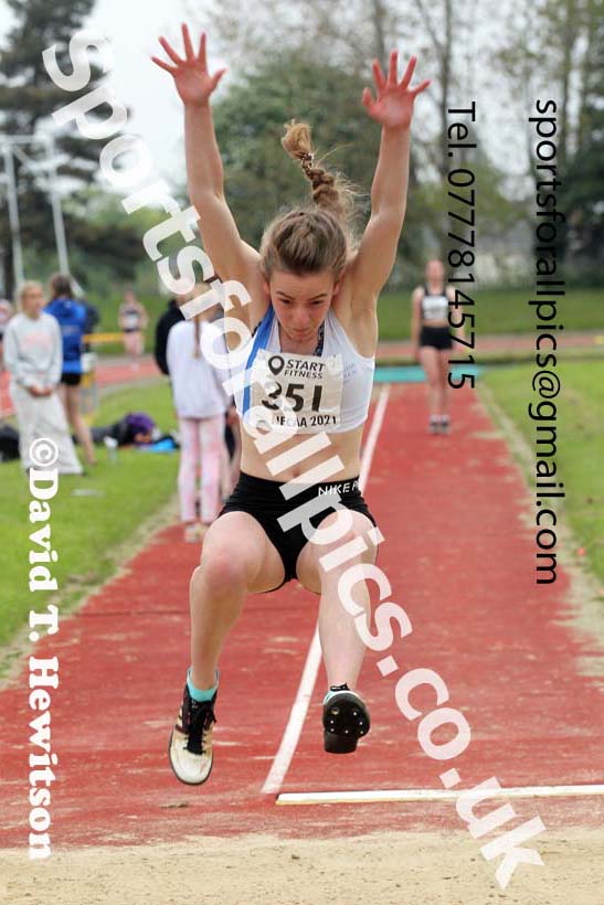 Long jump, 2021 North East Grand Prix No. 3, Monkton, Wednesday, june 2nd. Photo: David T. Hewitson/Sports for All Pics